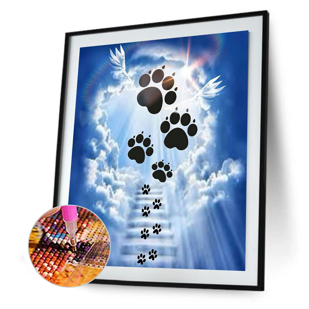 Dog Footprints - Full Round Drill Diamond Painting 30*40CM