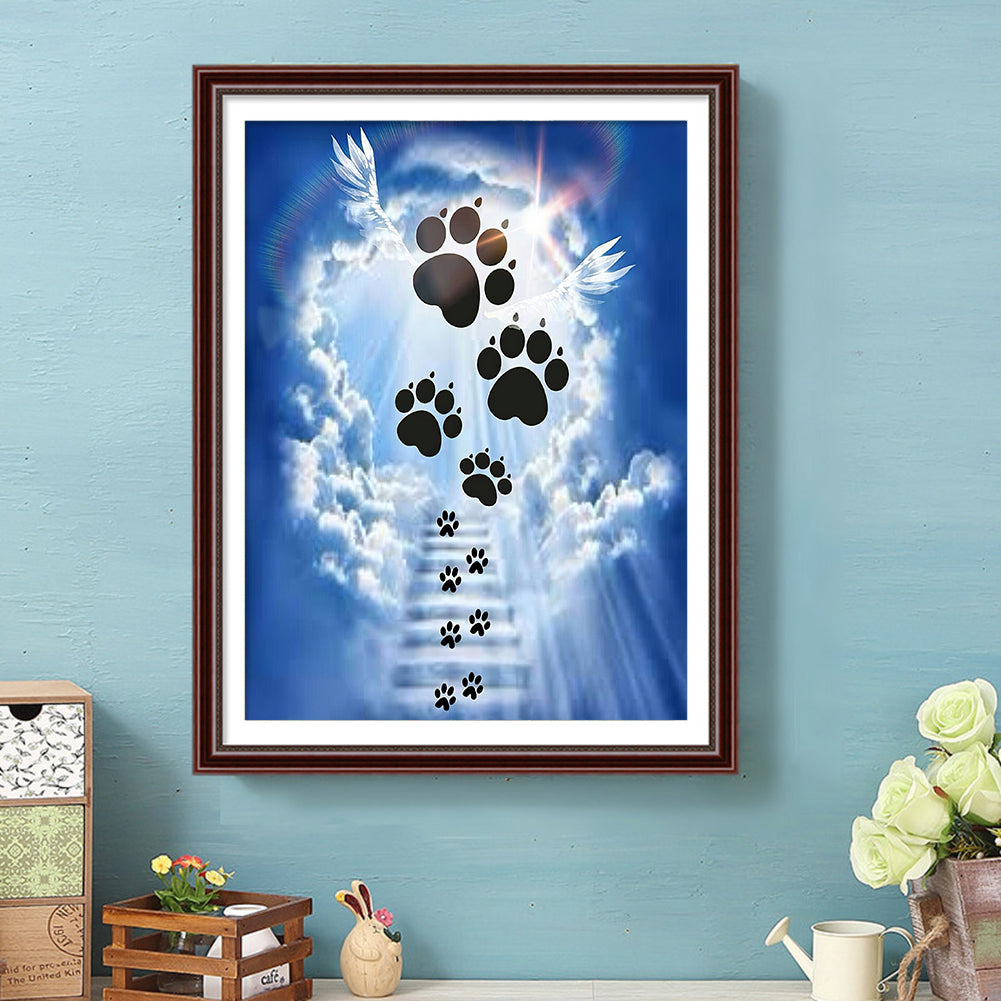 Dog Footprints - Full Round Drill Diamond Painting 30*40CM