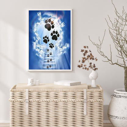 Dog Footprints - Full Round Drill Diamond Painting 30*40CM