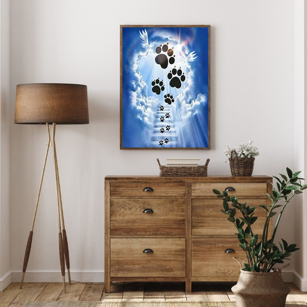 Dog Footprints - Full Round Drill Diamond Painting 30*40CM
