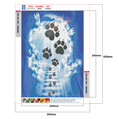 Dog Footprints - Full Round Drill Diamond Painting 30*40CM