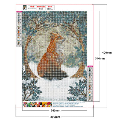 Forest Fox - Full Round Drill Diamond Painting 30*40CM