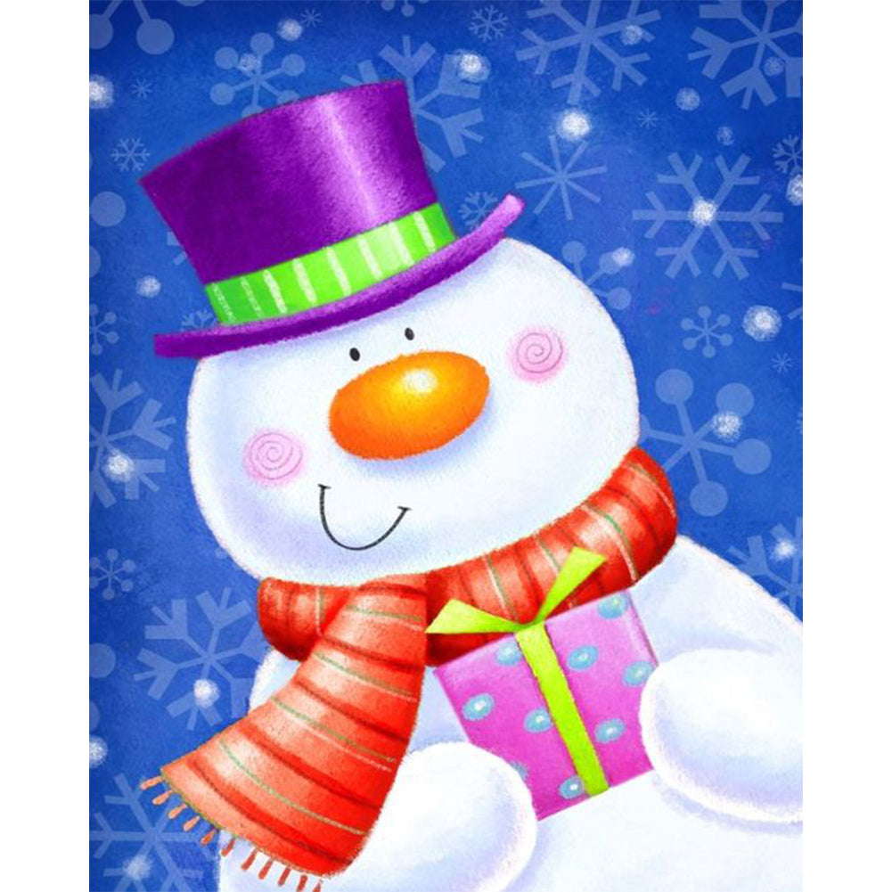 Santa Snowman - Full Round Drill Diamond Painting 40*50CM