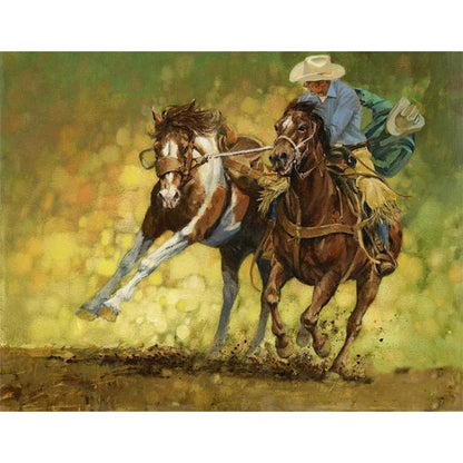 West Cowboy - Full Round Drill Diamond Painting 40*30CM