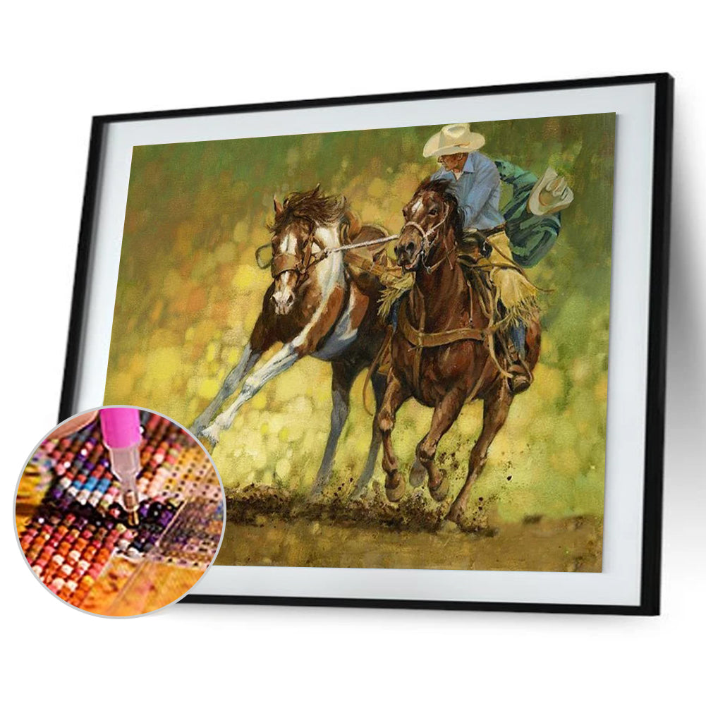 West Cowboy - Full Round Drill Diamond Painting 40*30CM