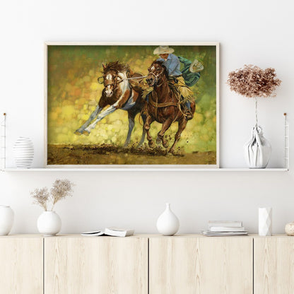 West Cowboy - Full Round Drill Diamond Painting 40*30CM