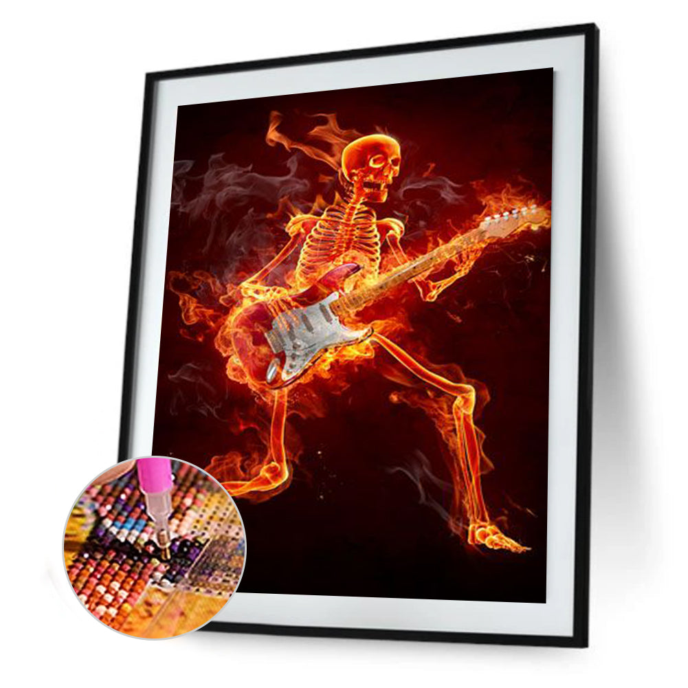 Guitar Man - Full Round Drill Diamond Painting 30*40CM