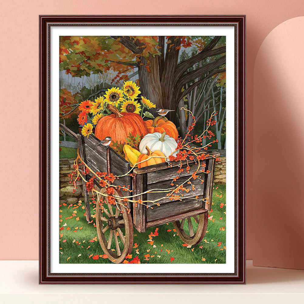 Sunflower Pumpkin - Full Round Drill Diamond Painting 30*40CM