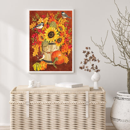 Sunflower Pumpkin - Full Round Drill Diamond Painting 30*40CM