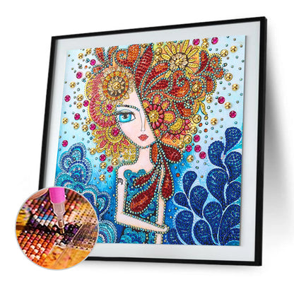 Girl - Special Shaped Drill Diamond Paiting 30*30CM