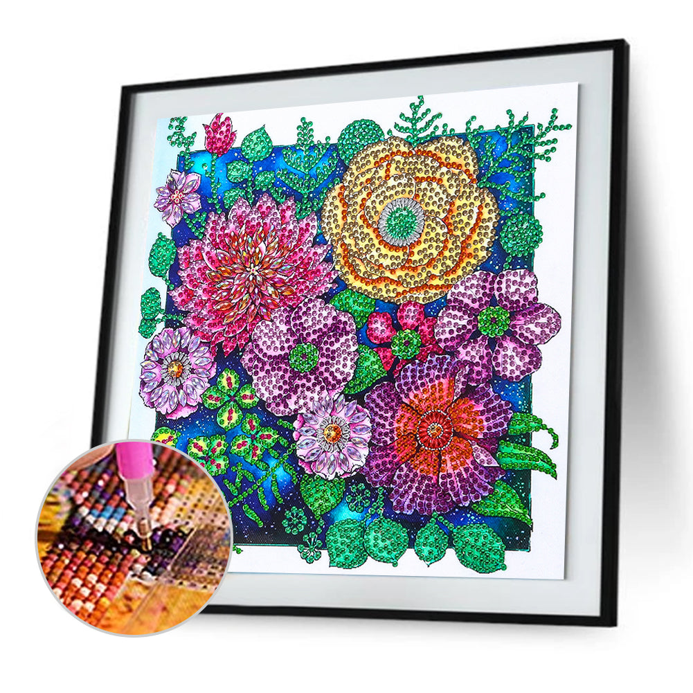 Flower - Special Shaped Drill Diamond Paiting 30*30CM