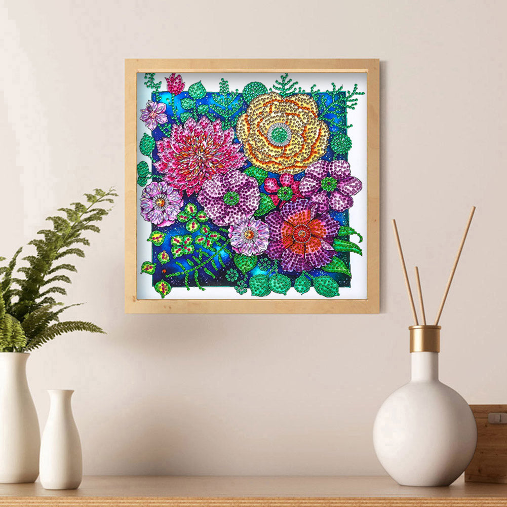 Flower - Special Shaped Drill Diamond Paiting 30*30CM