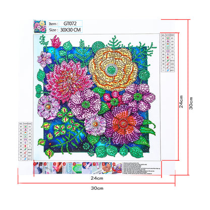 Flower - Special Shaped Drill Diamond Paiting 30*30CM