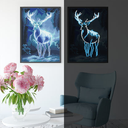 Luminous Deer - Full Round Drill Diamond Painting 30*40CM