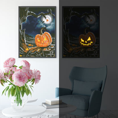 Luminous Pumpkin - Full Round Drill Diamond Painting 30*40CM