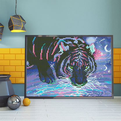 Luminous Tiger - Full Round Drill Diamond Painting 40*30CM