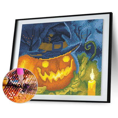 Luminous Pumpkin - Full Round Drill Diamond Painting 40*30CM