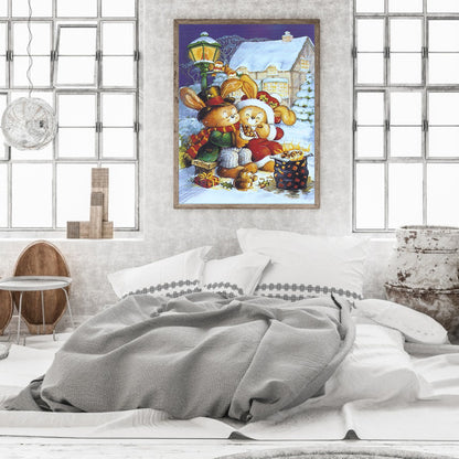 Rabbit Couple - Full Round Drill Diamond Painting 30*40CM