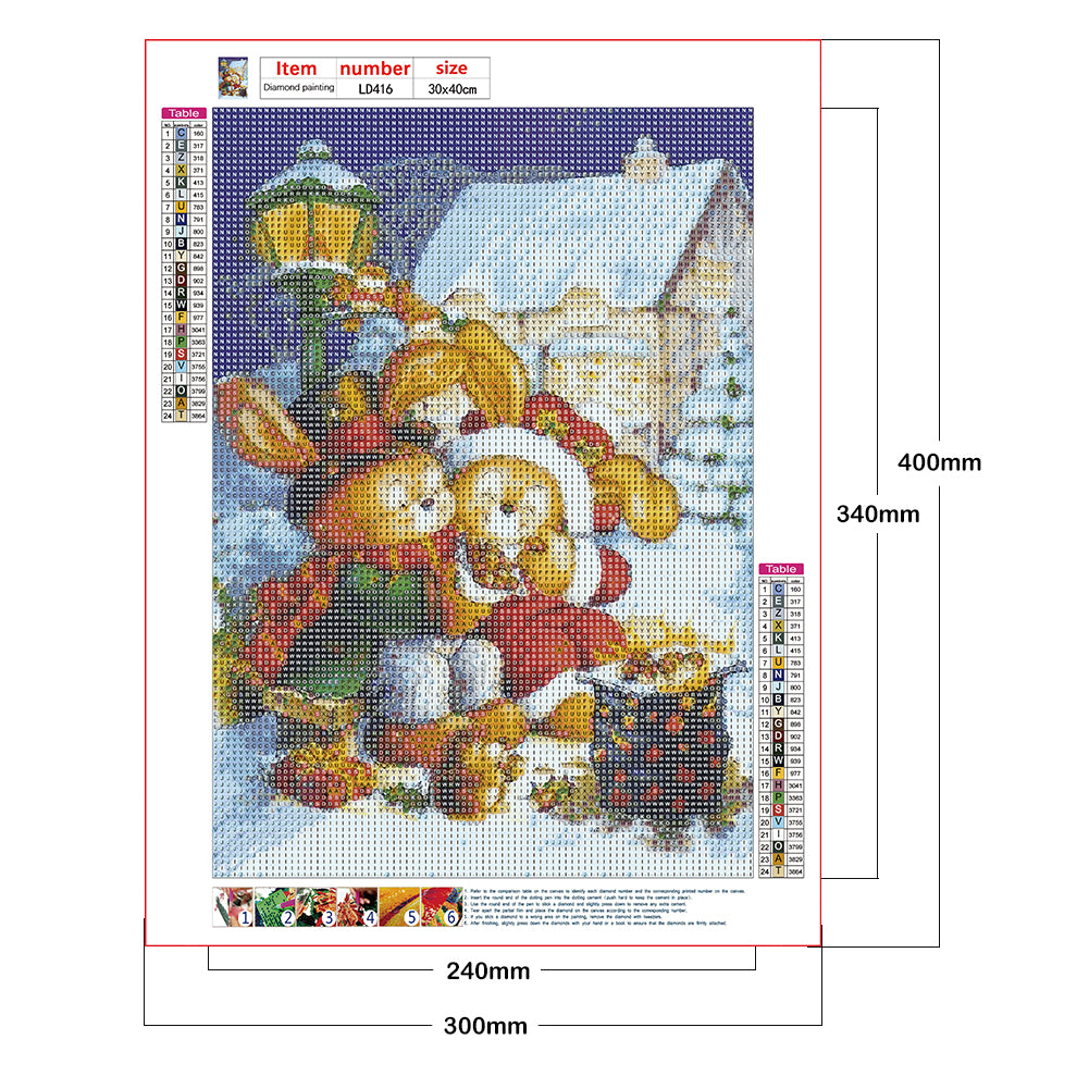 Rabbit Couple - Full Round Drill Diamond Painting 30*40CM