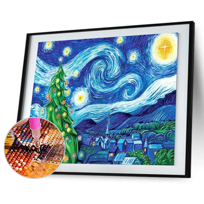 Christmas Night - Full Round Drill Diamond Painting 40*30CM