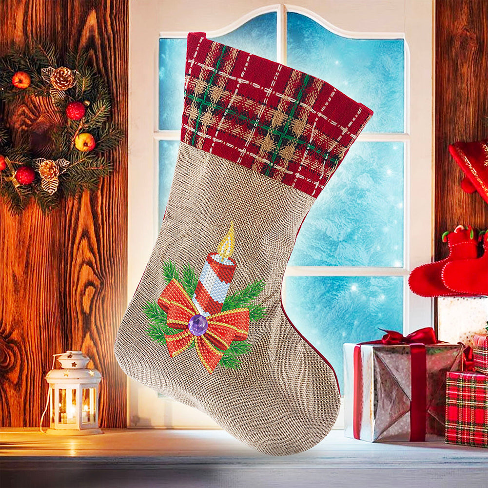 Diamond Painting Christmas Stockings DIY Xmas Rhinestone Mosaic Making Kit