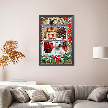 Christmas Window - Full Round Drill Diamond Painting 30*60CM