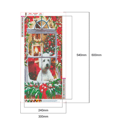 Christmas Window - Full Round Drill Diamond Painting 30*60CM