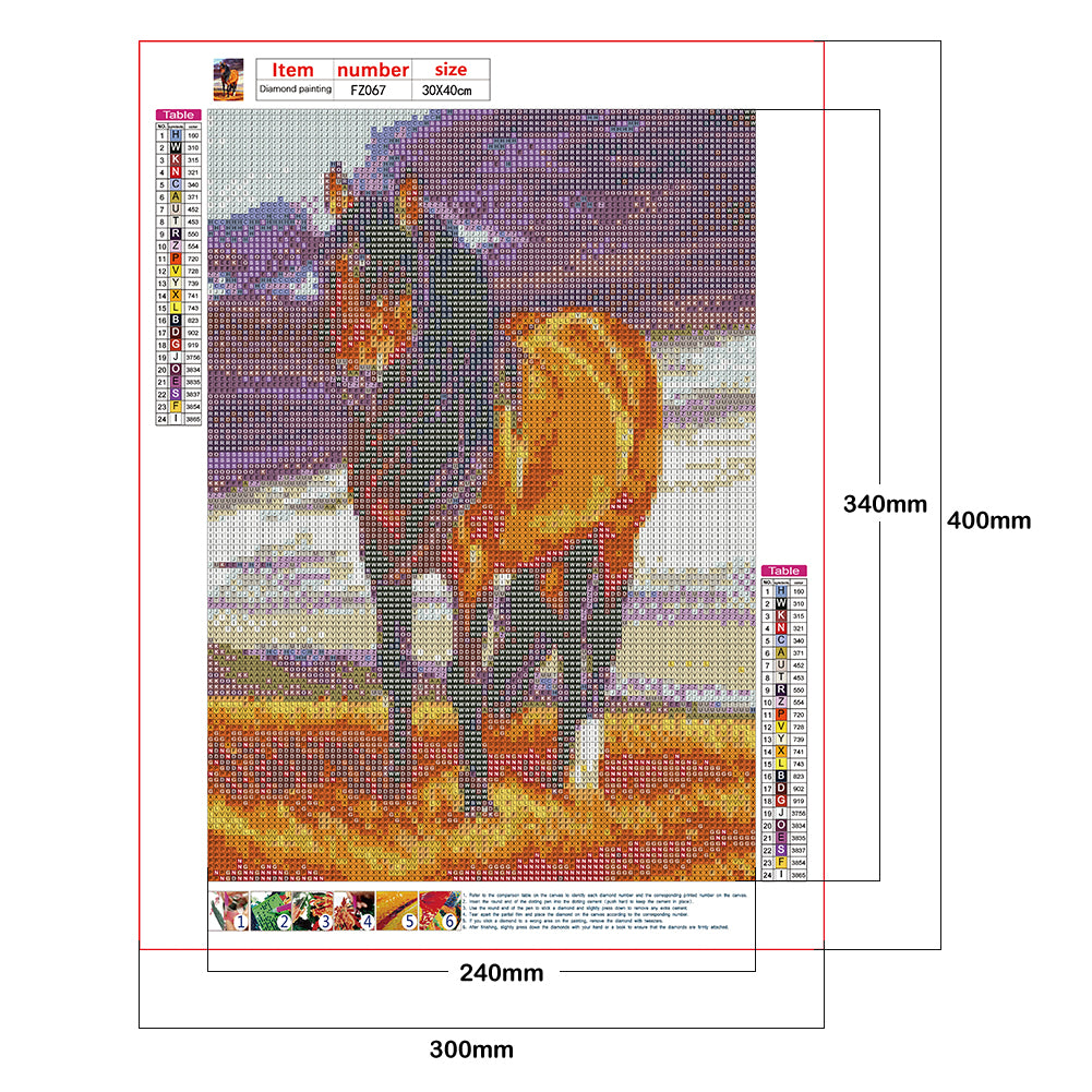 Horse - Full Square Drill Diamond Painting 30*40CM