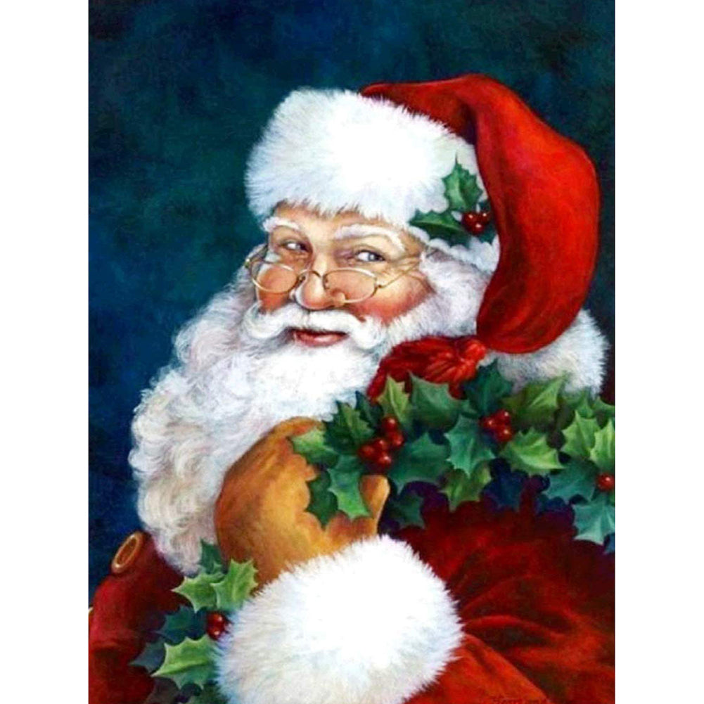 Santa Christmas - Full Round Drill Diamond Painting 30*40CM