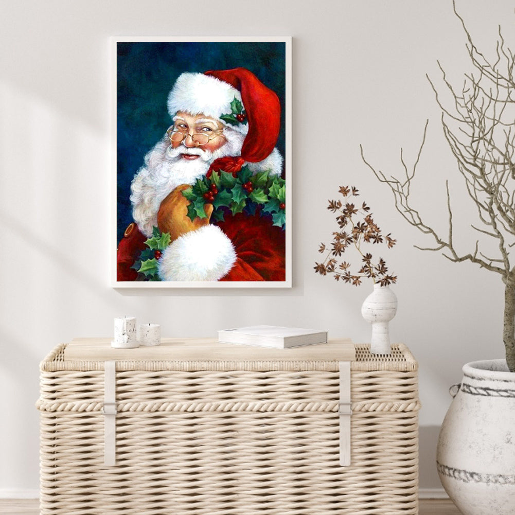 Santa Christmas - Full Round Drill Diamond Painting 30*40CM