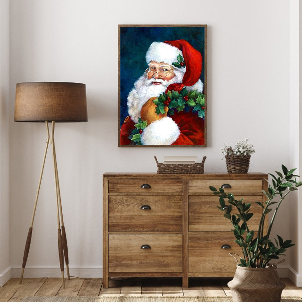 Santa Christmas - Full Round Drill Diamond Painting 30*40CM