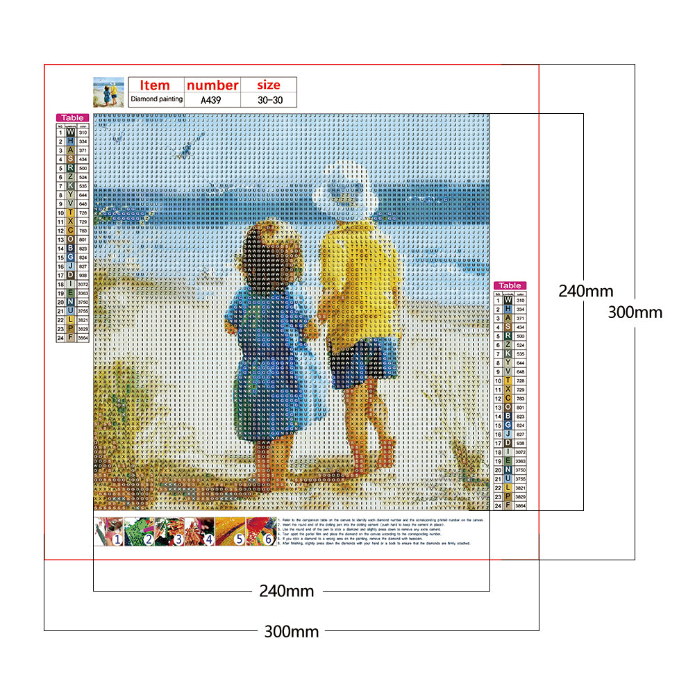 Back View - Full Round Drill Diamond Painting 30*30CM