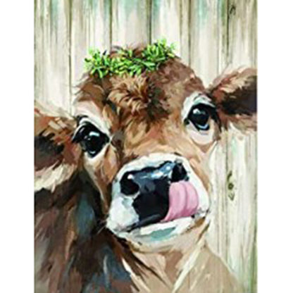 Grazing Cow - Full Round Drill Diamond Painting 30*40CM