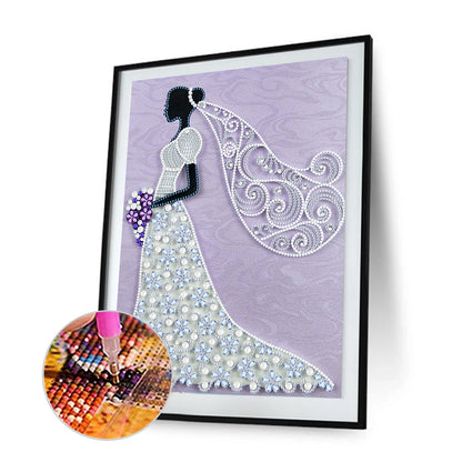 Dress Ladies - Special Shaped Drill Diamond Painting 30*40CM