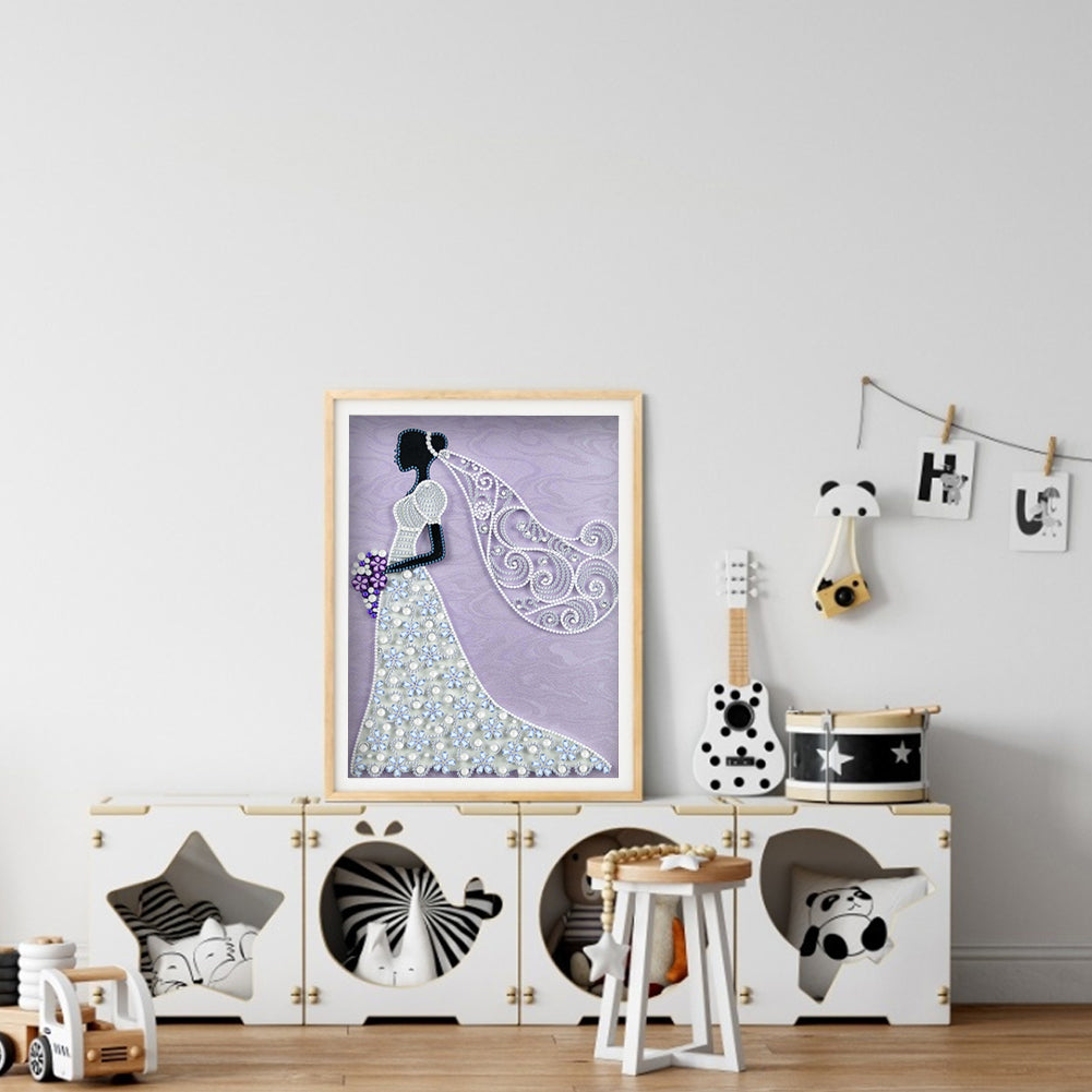 Dress Ladies - Special Shaped Drill Diamond Painting 30*40CM