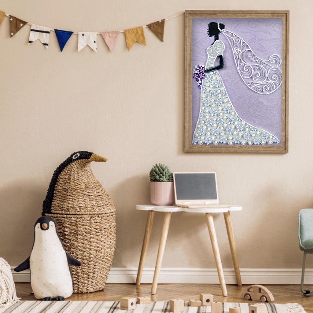 Dress Ladies - Special Shaped Drill Diamond Painting 30*40CM