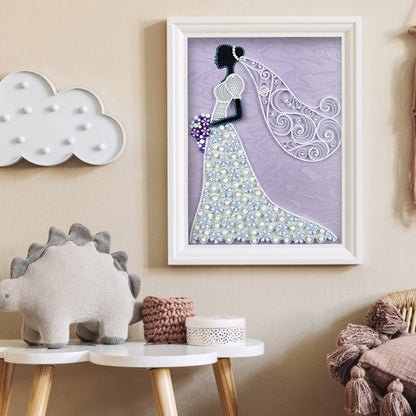 Dress Ladies - Special Shaped Drill Diamond Painting 30*40CM