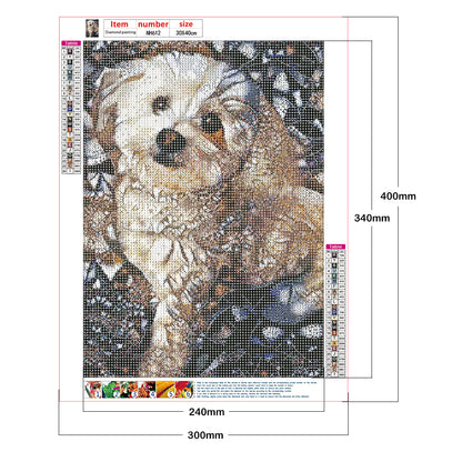 Dog - Full Round Drill Diamond Painting 30*40CM