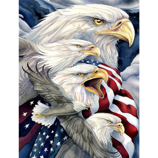 USA Eagle - Full Round Drill Diamond Painting 30*40CM