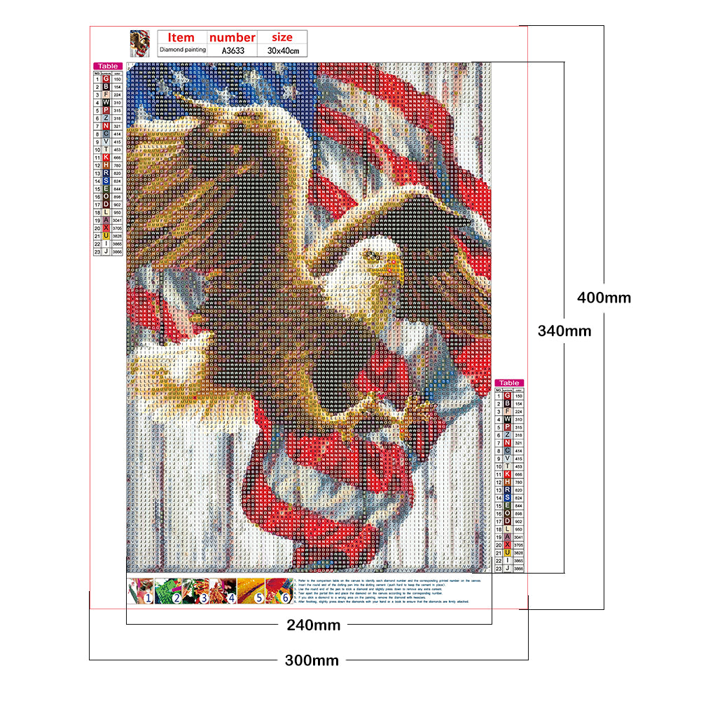 USA Eagle - Full Round Drill Diamond Painting 30*40CM