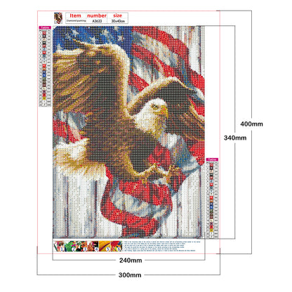 USA Eagle - Full Round Drill Diamond Painting 30*40CM