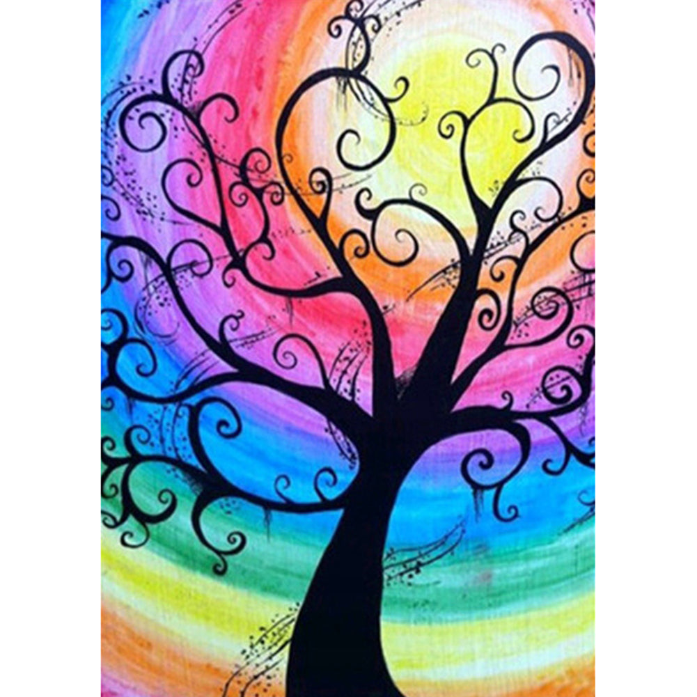 Colorful Tree - Full Round Drill Diamond Painting 30*40CM