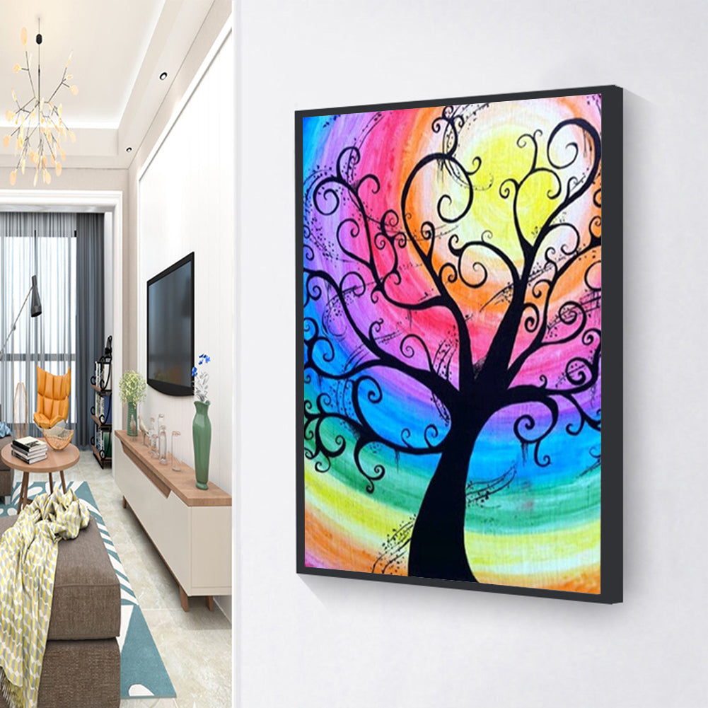 Colorful Tree - Full Round Drill Diamond Painting 30*40CM