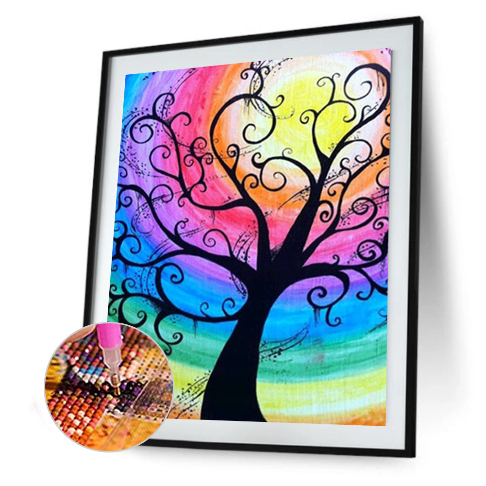 Colorful Tree - Full Round Drill Diamond Painting 30*40CM