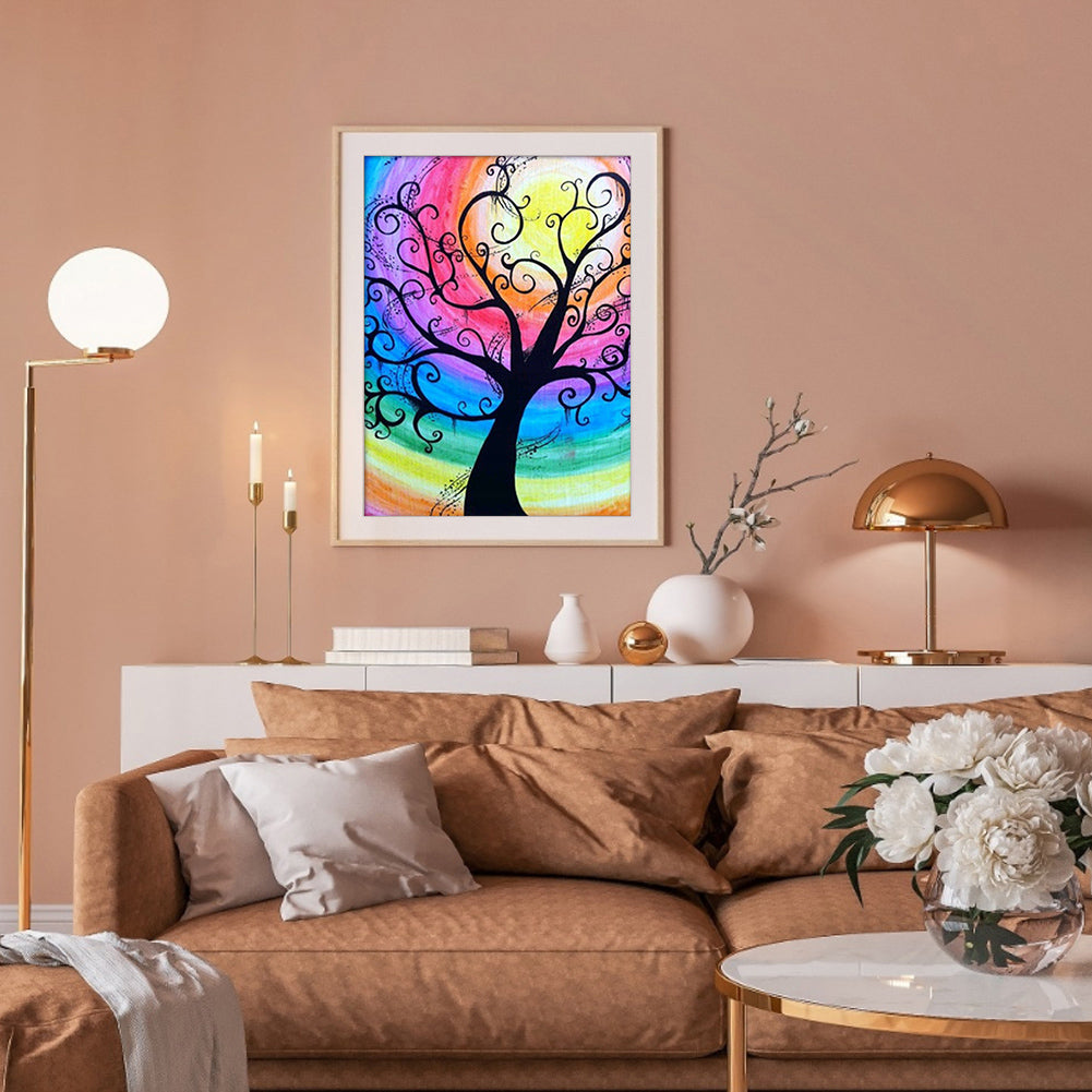 Colorful Tree - Full Round Drill Diamond Painting 30*40CM