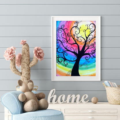 Colorful Tree - Full Round Drill Diamond Painting 30*40CM