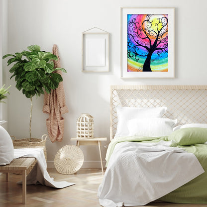 Colorful Tree - Full Round Drill Diamond Painting 30*40CM