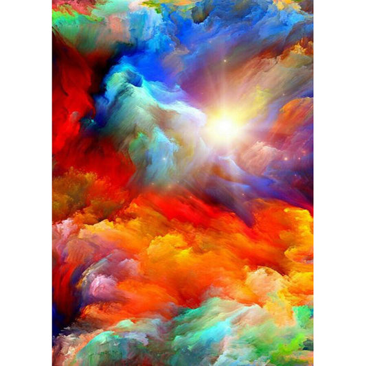 Rainbow Clouds - Full Round Drill Diamond Painting 30*40CM