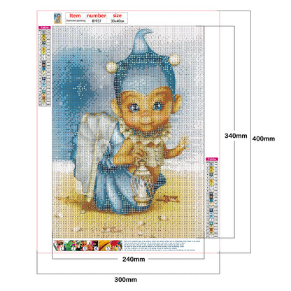 Cartoon Girl - Full Round Drill Diamond Painting 30*40CM