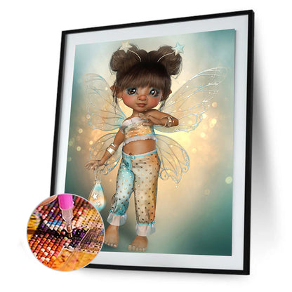 Cartoon Girl - Full Round Drill Diamond Painting 30*40CM